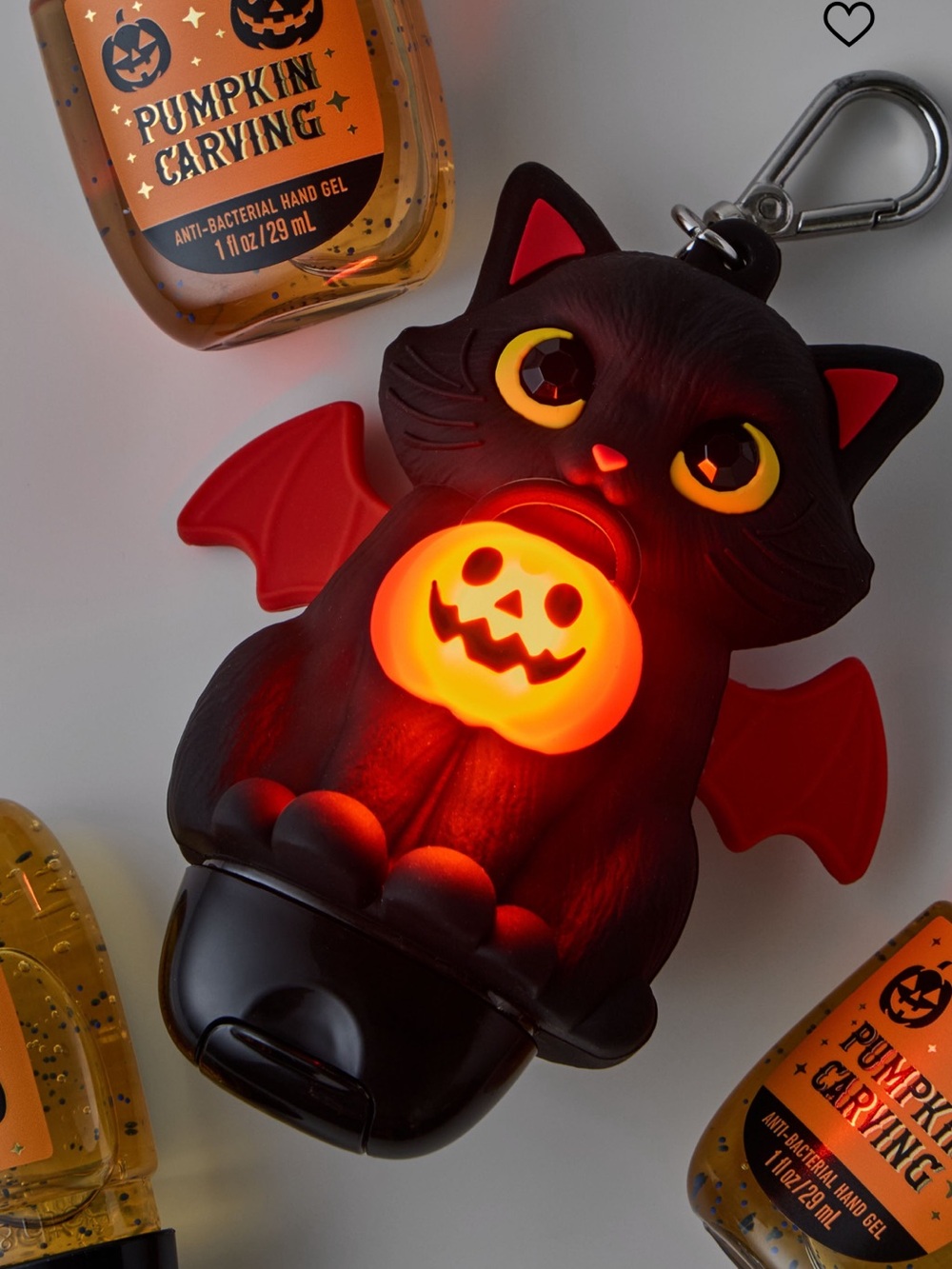 NWT Bath & Body Works Light-Up Spooky Kitty PocketBac Holder Black Cat